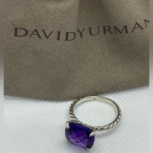 David Yurman classic ring with amethyst in sterling silver